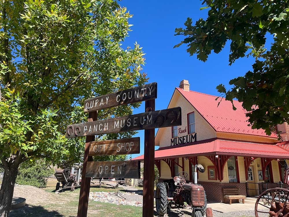 sign and building for ouray county ranch museum