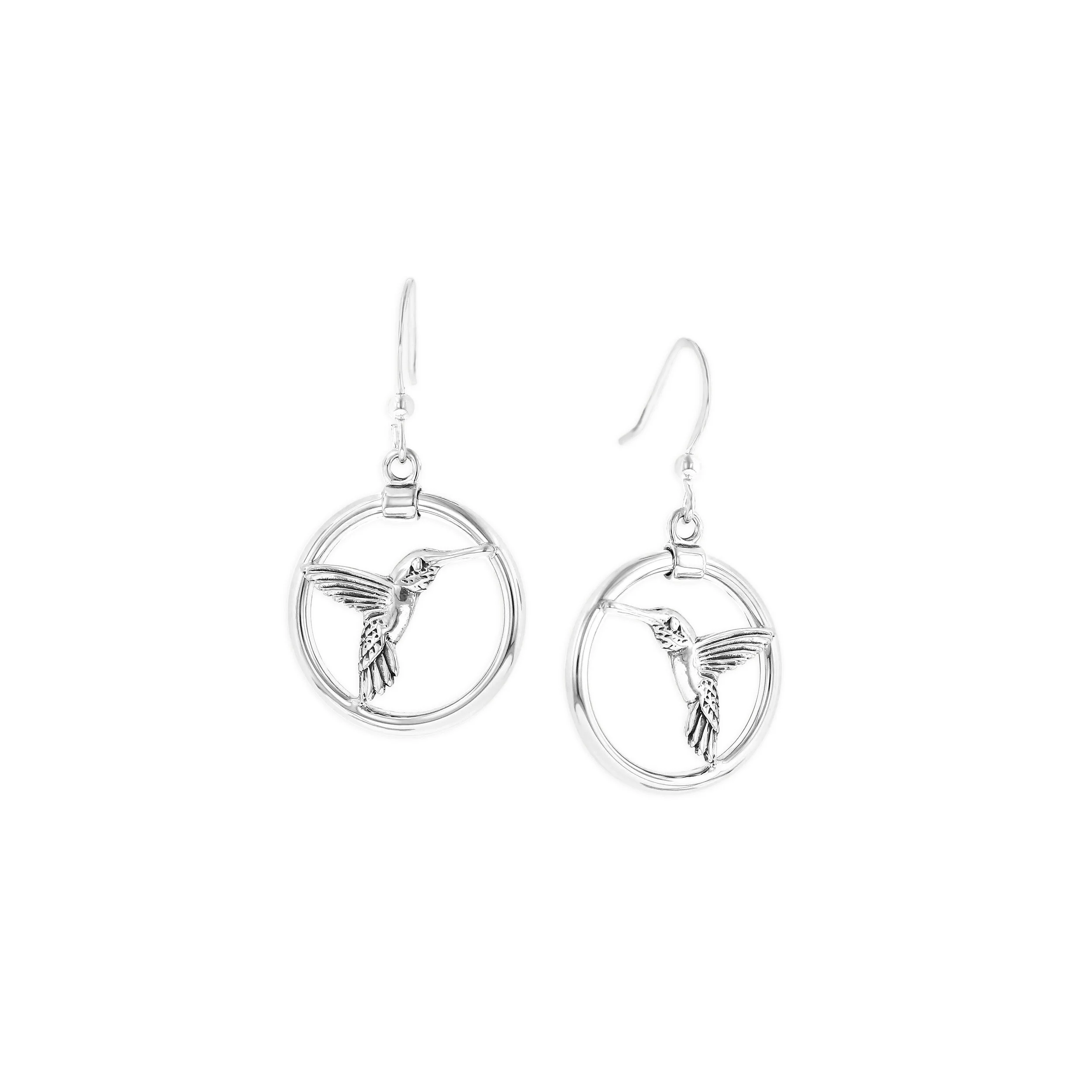 Hummingbird shop hoop earrings