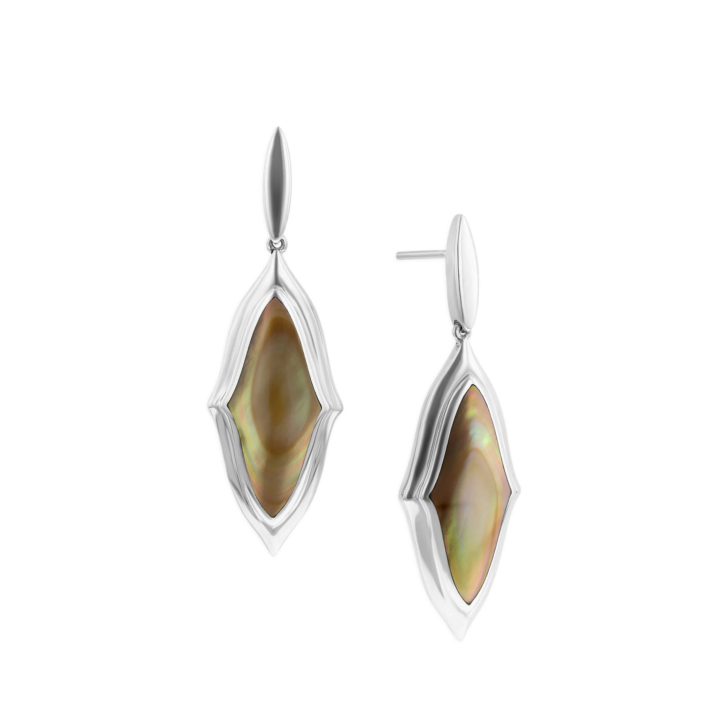 ★TATIANA★ Rust Pearl Chain Earrings EC1473 1705655 Freshwater Pearl Tiny Drop CZ Earrings - Cassandra Lynne