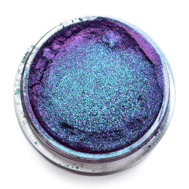 Fusion of Shimmering Blue and Green Glitter, Creating a Misty