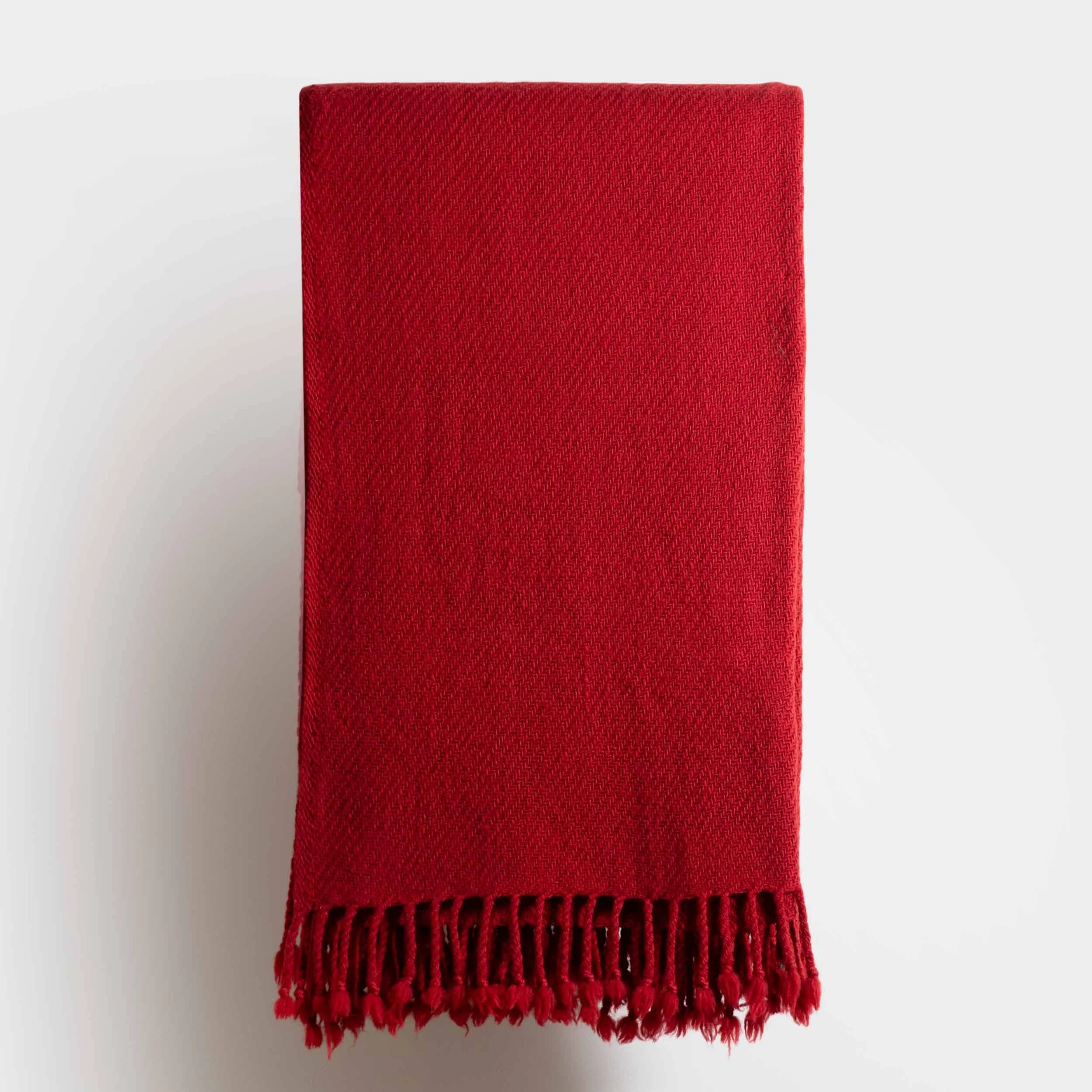 Red cashmere blanket sales