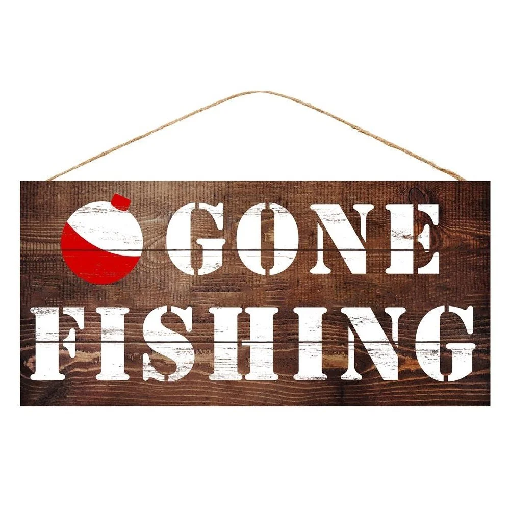 Gone Fishing Sign, Wood Sign, Fishing Love, Fishing Decor, Rustic