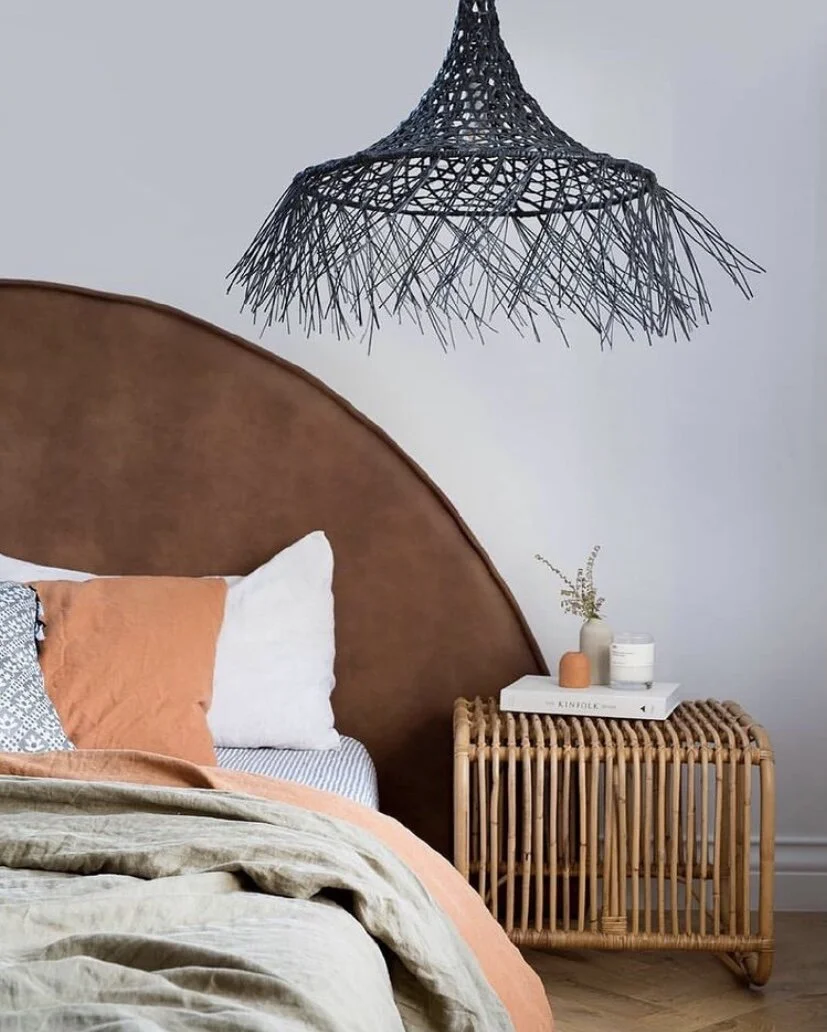 Faux Leather Half Moon Bed Head Vacay Co