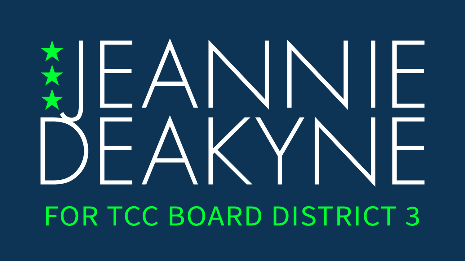 Jeannie Deakyne for TCC Board District 3