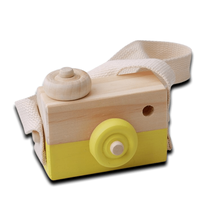 Baby Kids Cute Mini Sharpe Toy Neck Hanging Photographed Props for Baby Toddlers Children Kids Room Hanging Decor Gift White-2 Baby Toy Wooden Mini Camera Toy 
