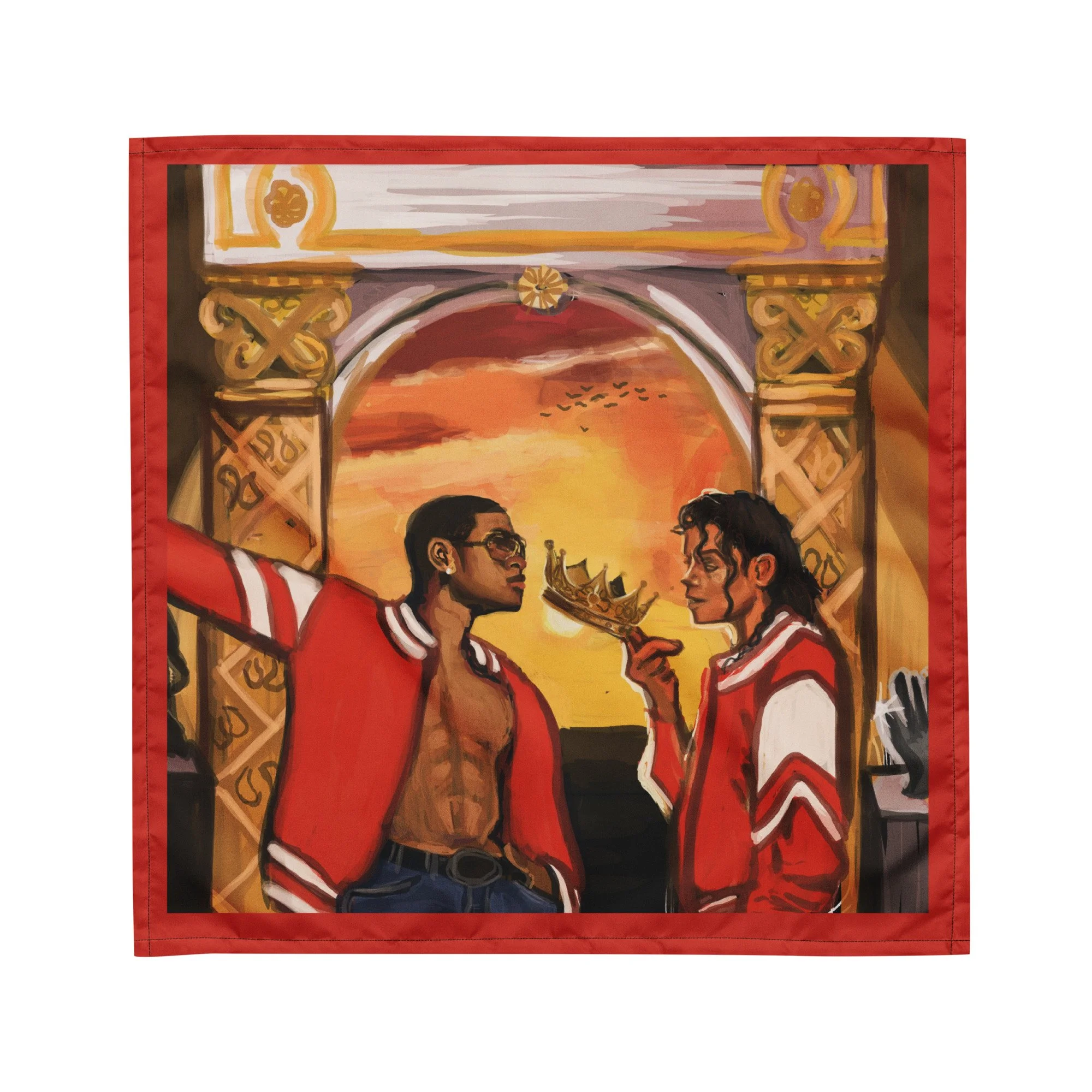The King and Prince of R&B All-over print bandana — MISS CUMMINGS ART The King and Prince of R&B All-over print bandana — MISS CUMMINGS ART