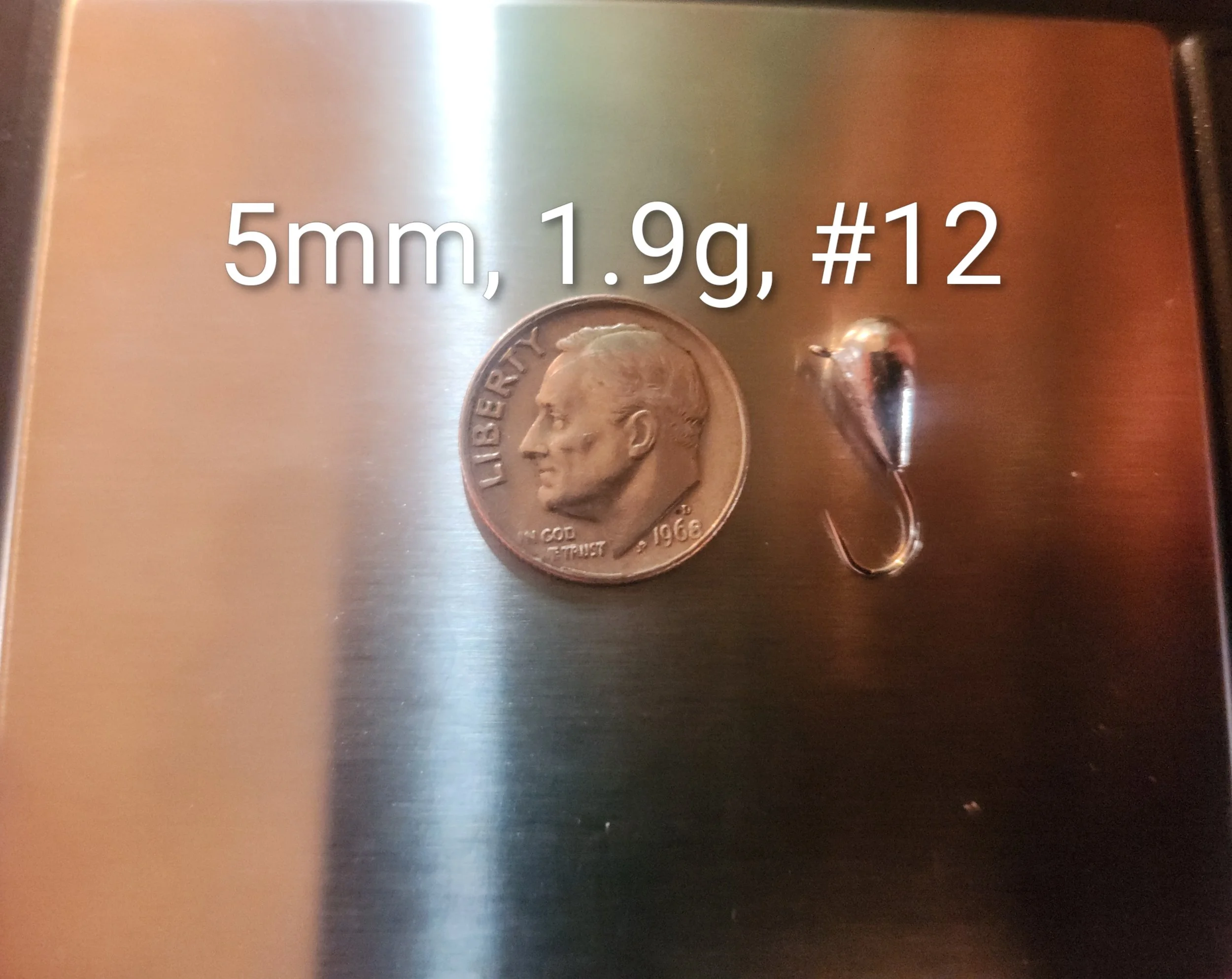 Unpainted Tungsten Teardrop Jigs: choose your quanity and size-3mm