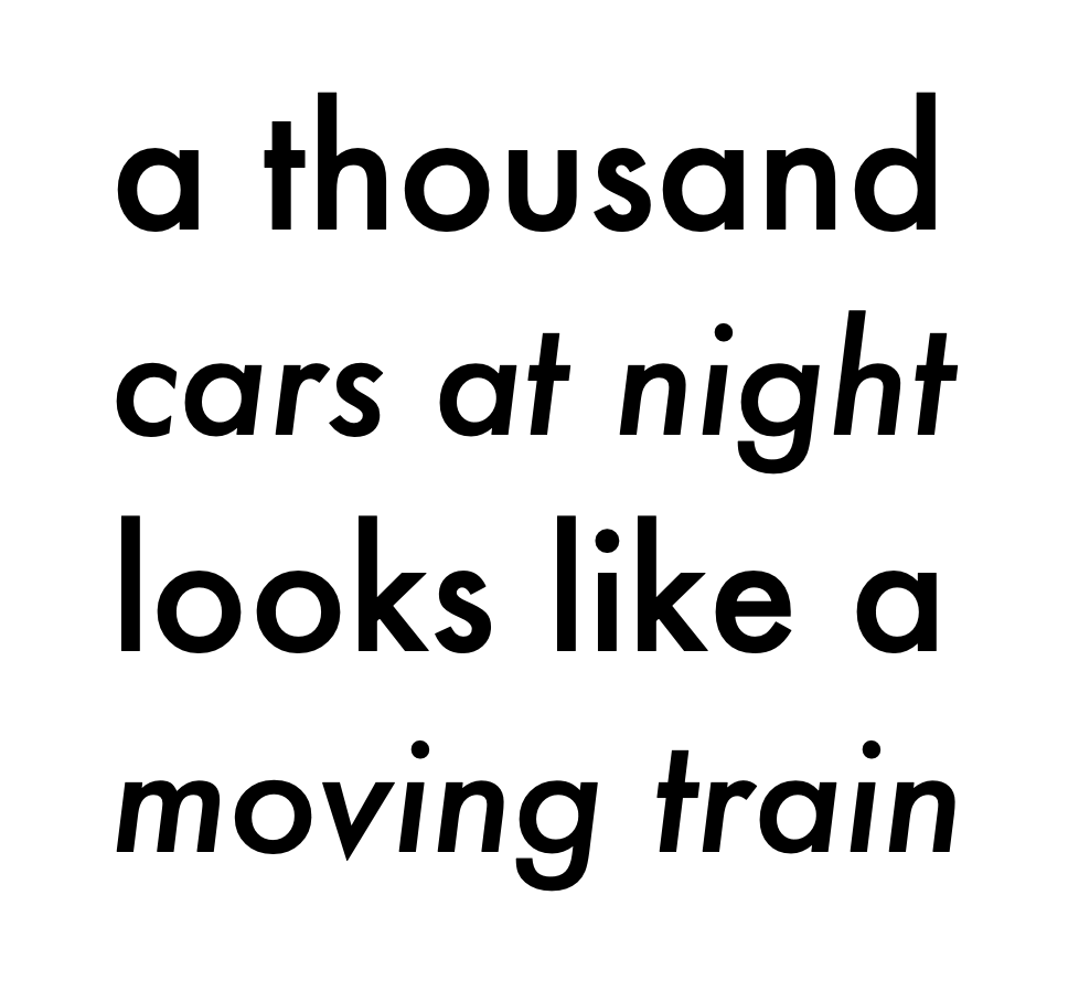 A Thousand Cars At Night Looks Like A Moving Train