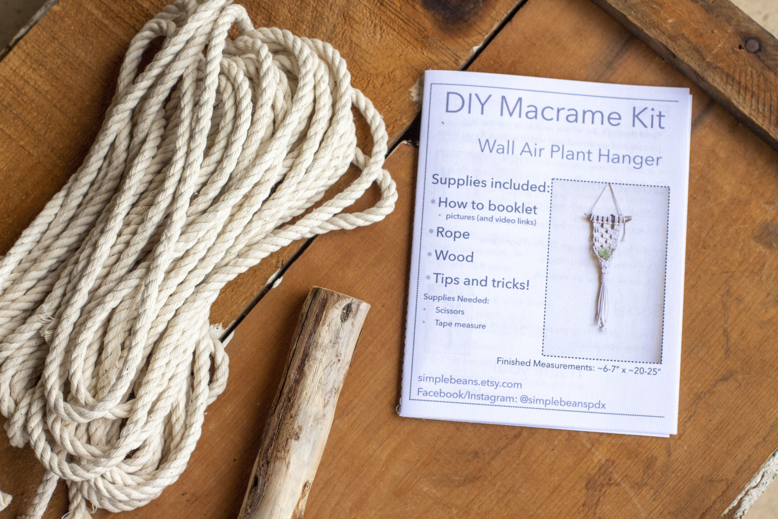 DIY Macrame Kit: Air Plant Hanger Kit — SimpleBeans
