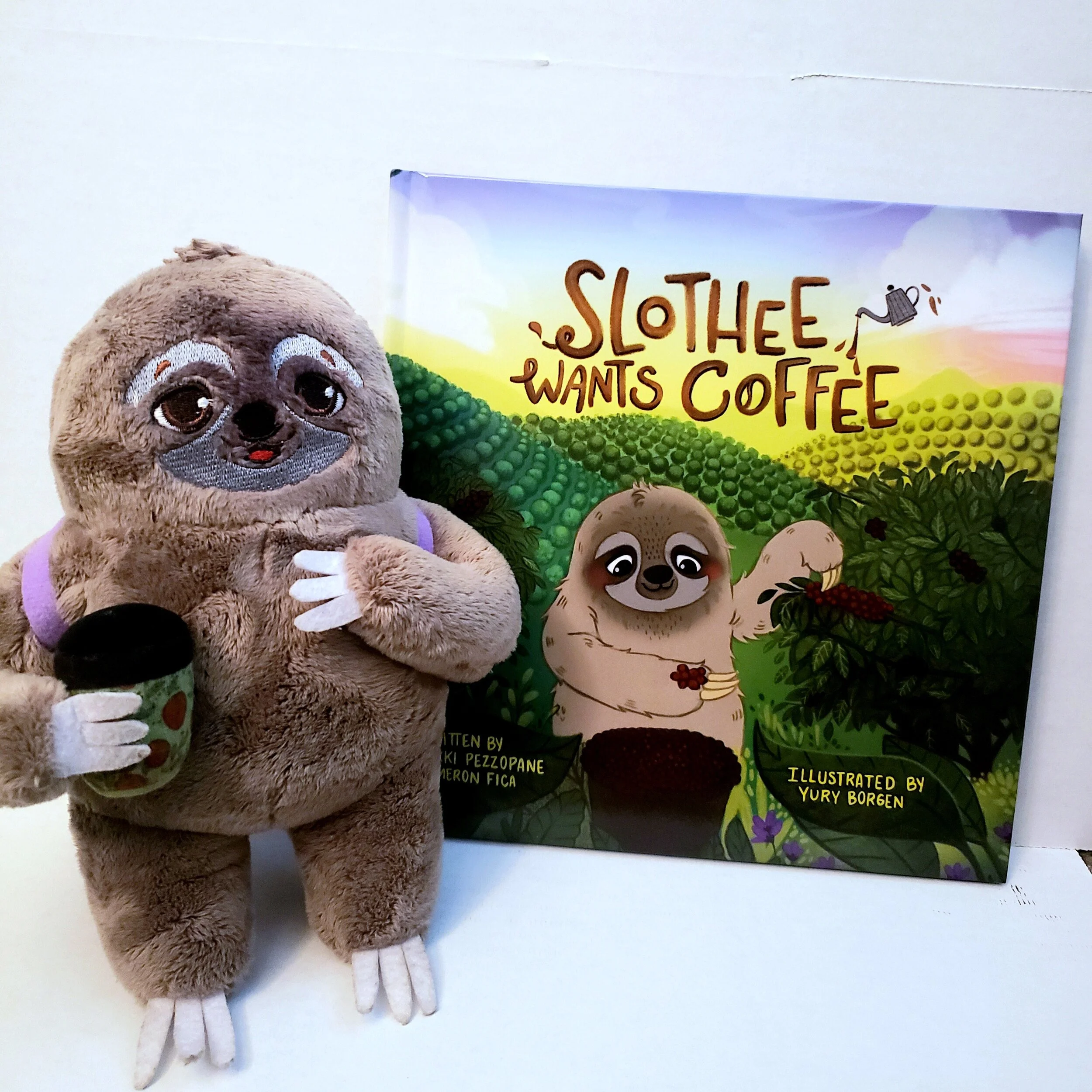 Slothee Hardcover Slothee Plush Bundle Slothee Wants Coffee