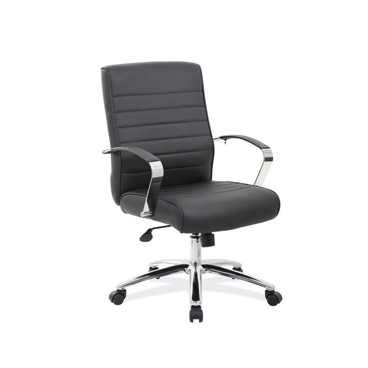 Black & Chrome Office Chair — Used Office Furniture Connection