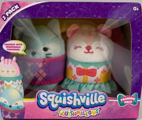 Miles and Lindsay ~ Mini Fashion 2 Pack Squishville Plush ~ IN