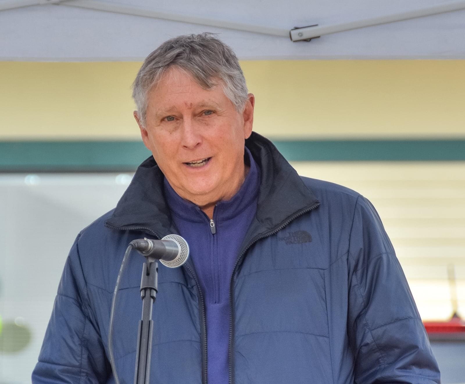 Terry Blanchard, Board President, speaking at 119 New Athol Road Opening ceremony. (picture credit to Mitchell Grosky)