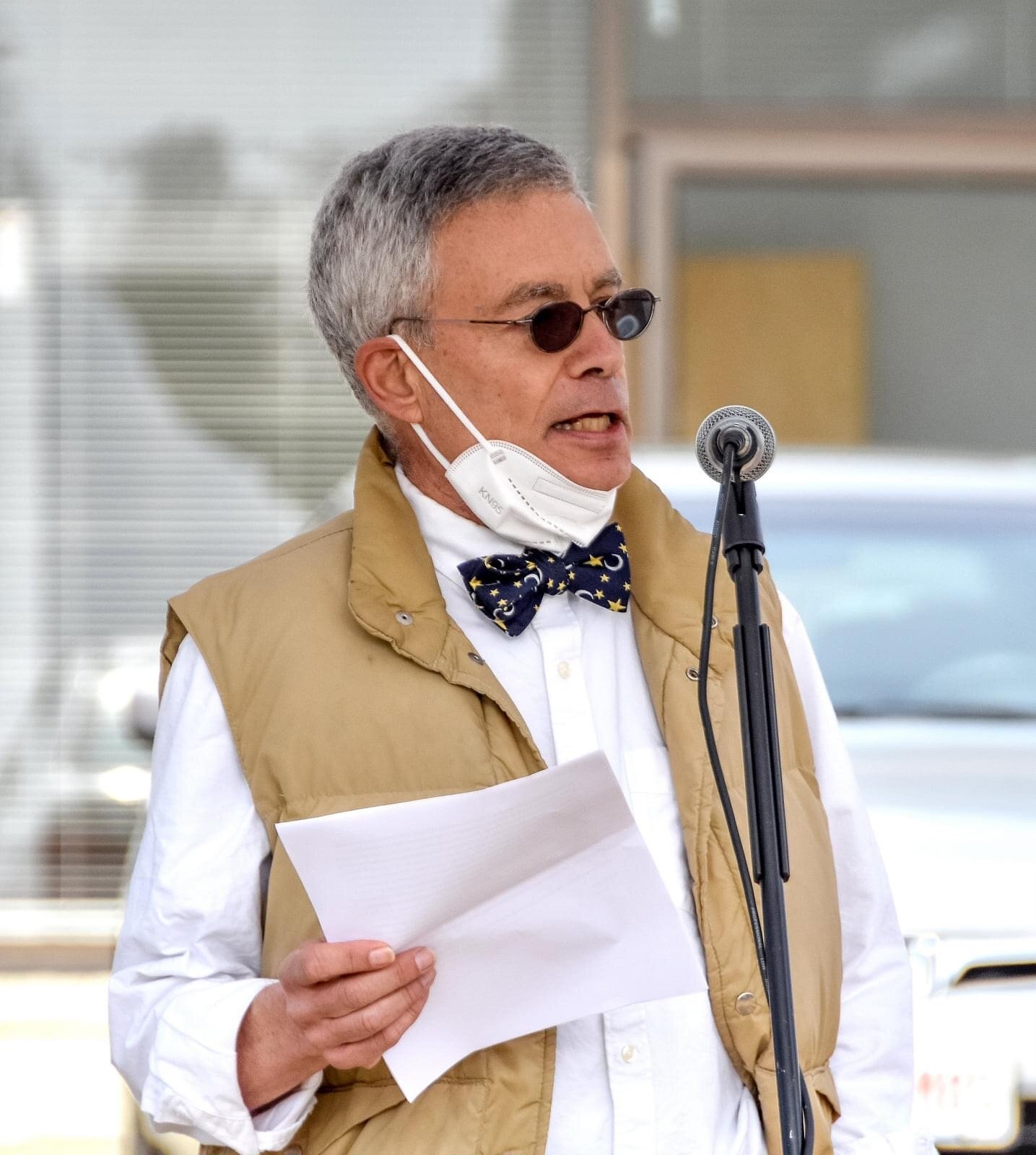 Former CEO Edward Sayer speaking at grand opening celebration, April 28th 2021 (photo credit to Mitchell Grosky)