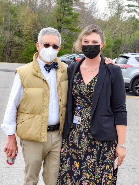 Former CEO Edward Sayer with Chief Operations Officer Jessica Calabrese, grand opening ceremony April 28th 2021 (photo credit to Mitchell Grosky)