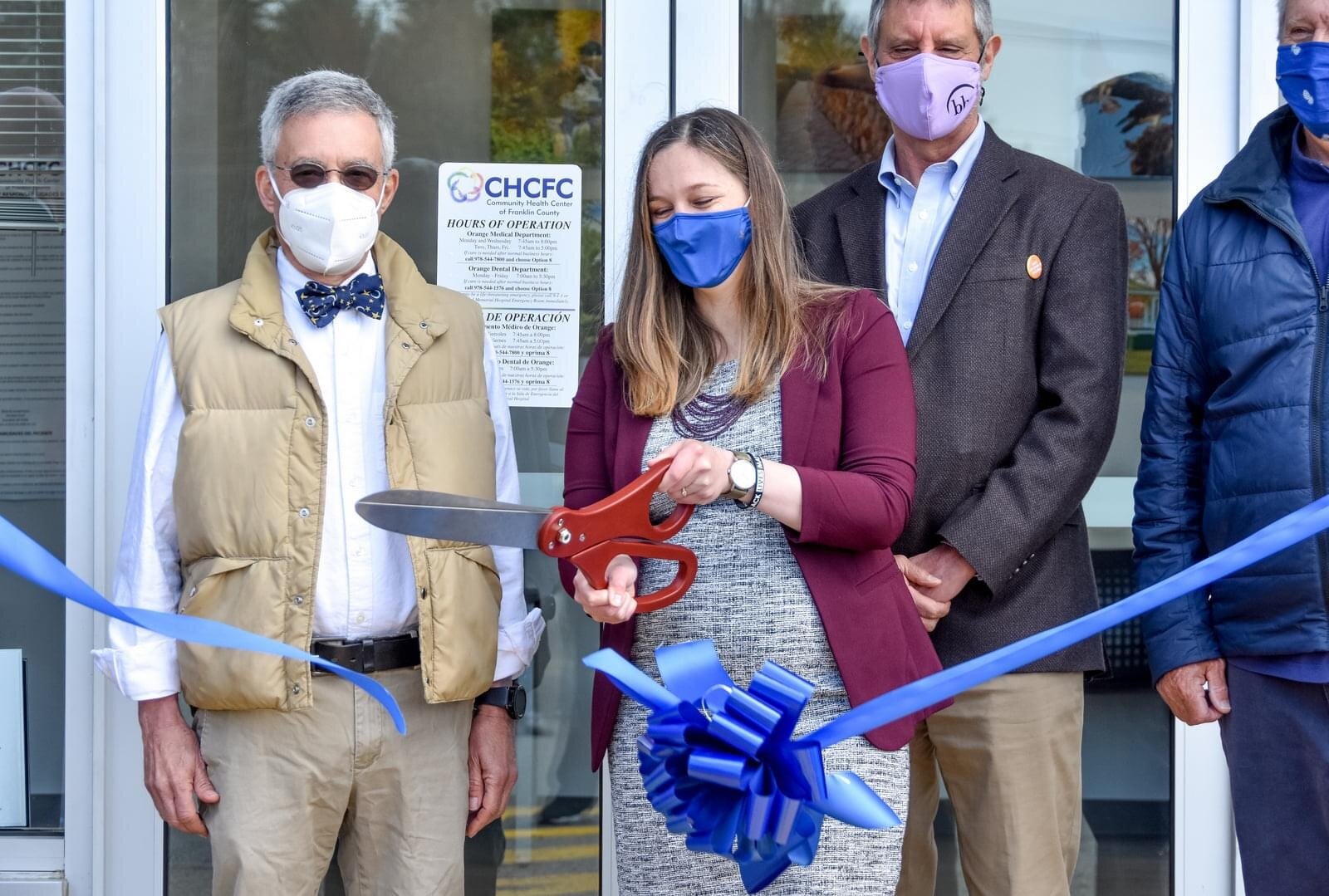 CEO Allison van der Velden cuts the ribbon, grand opening April 28th 2021 (photo credit to Mitchell Grosky)