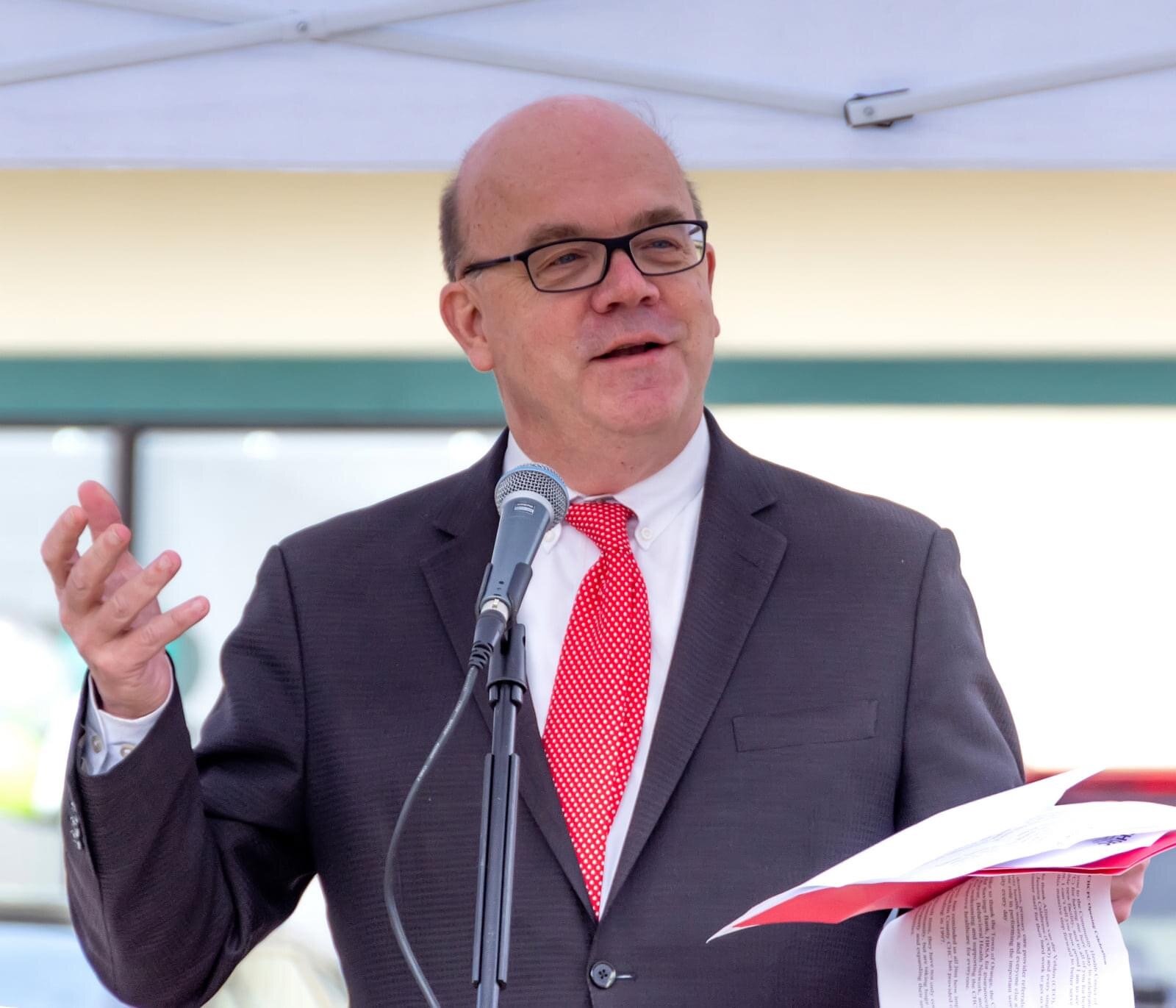 Congressman Jim McGovern speaking at Grand Opening Ceremony (photo credit to Mitchell Grosy)