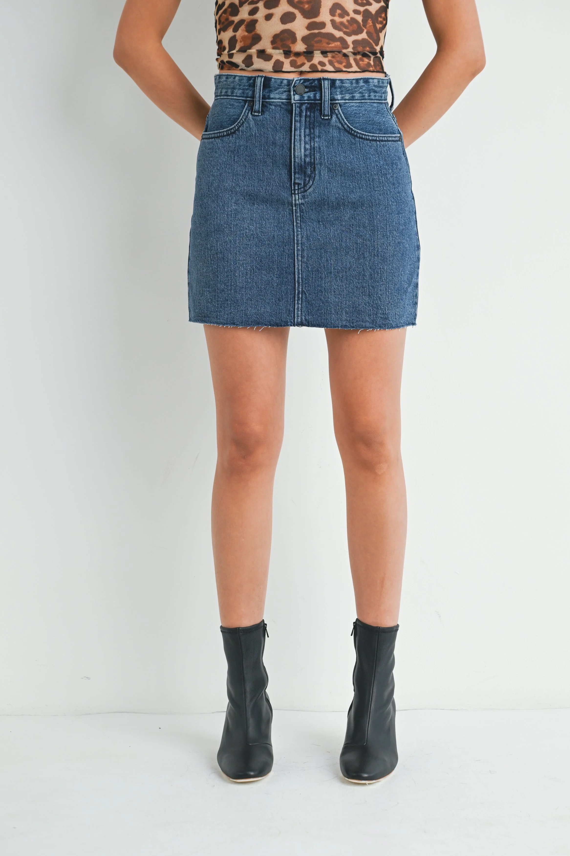 ★BADBLOOD ★DENIM MINI SKIRT Emi Retro Mini — JBD