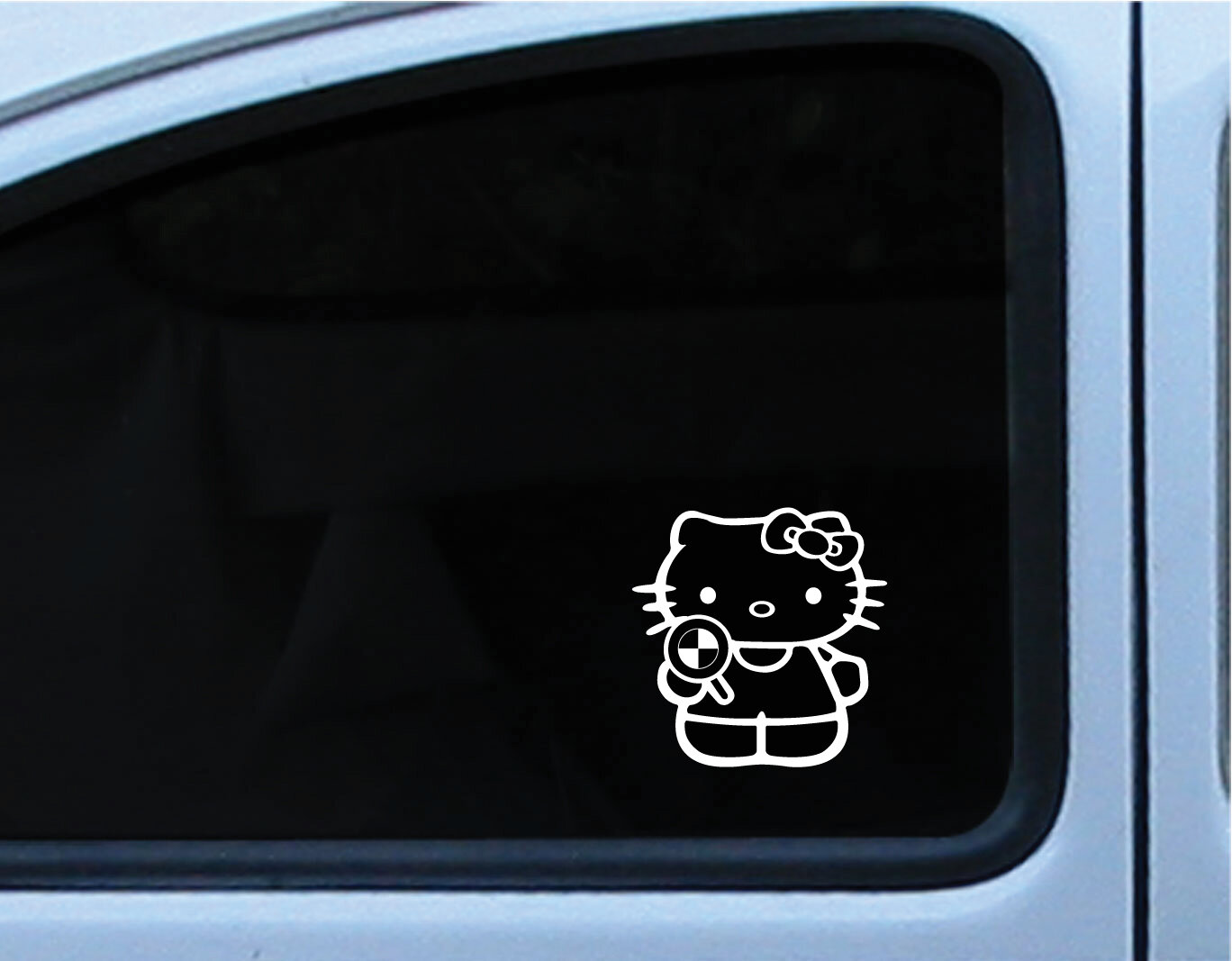 Hello Kitty BMW Logo Die-Cut Decal FREE SHIPPING WITH USA — This