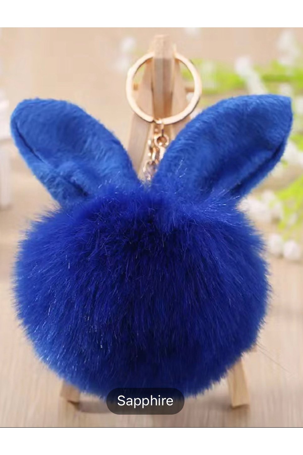 Pom Pom Bunny Keychain