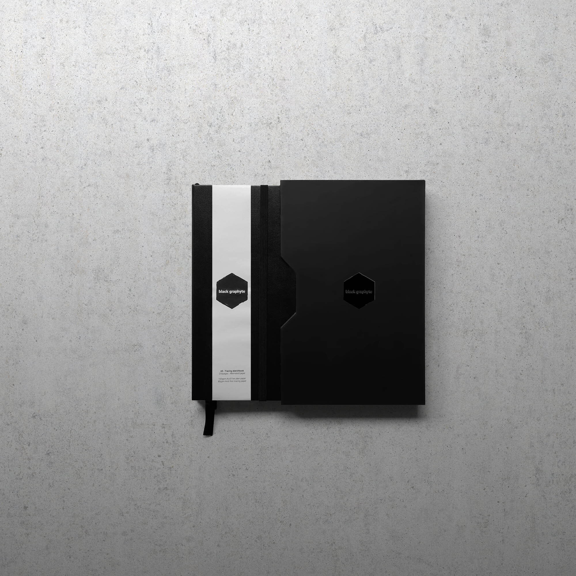 A5 Sketchbook with Tracing Paper — black graphyte - The Sketchbook for  Designers