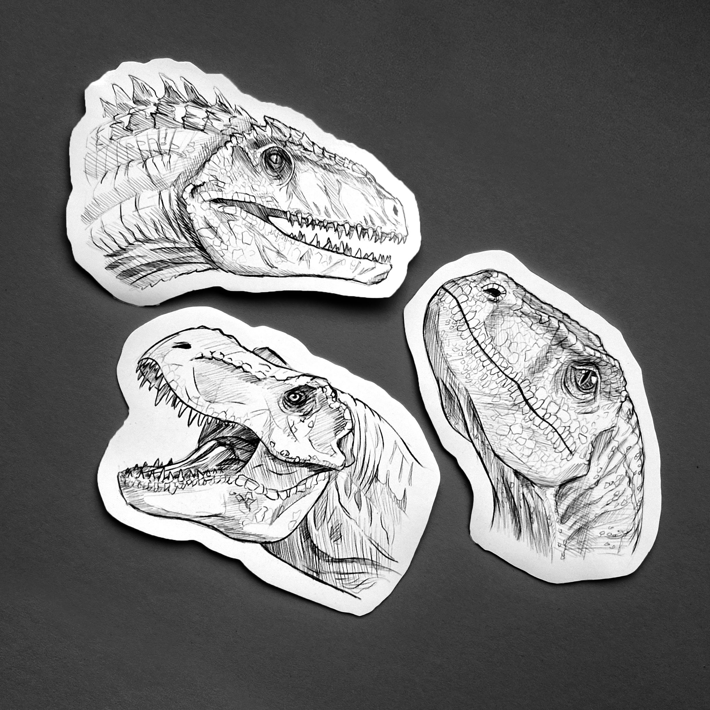 Stickers muraux Dinosaure t-rex artistique - TenStickers