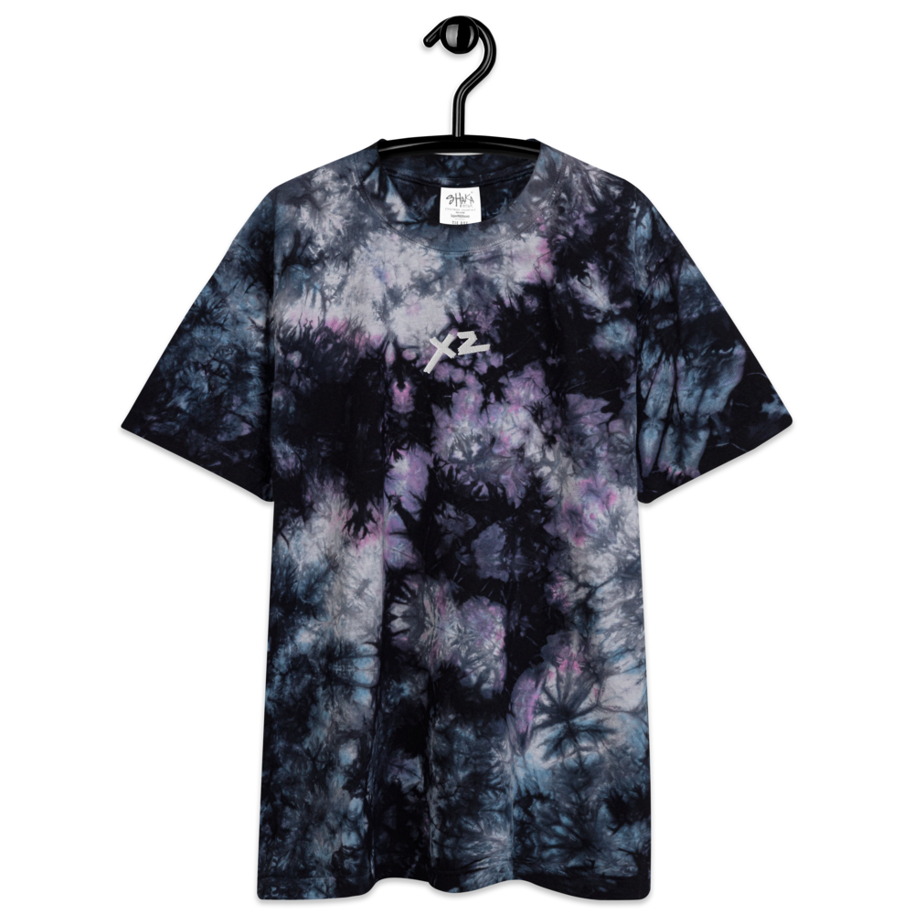 Men's XZ Embroidered Oversized Tie-Dye T-Shirt — XZ STREETWEAR