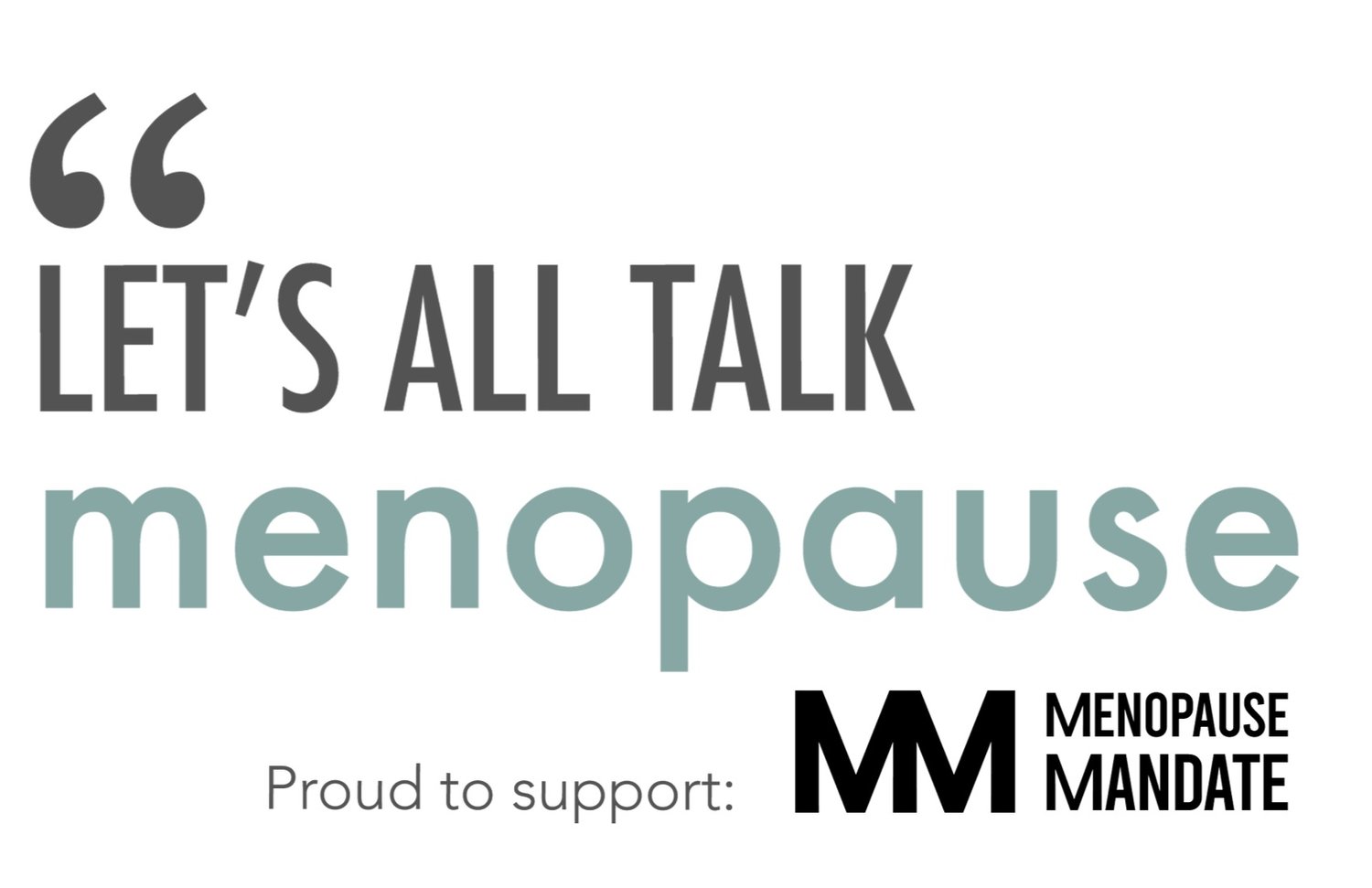 Let&#39;s all Talk Menopause