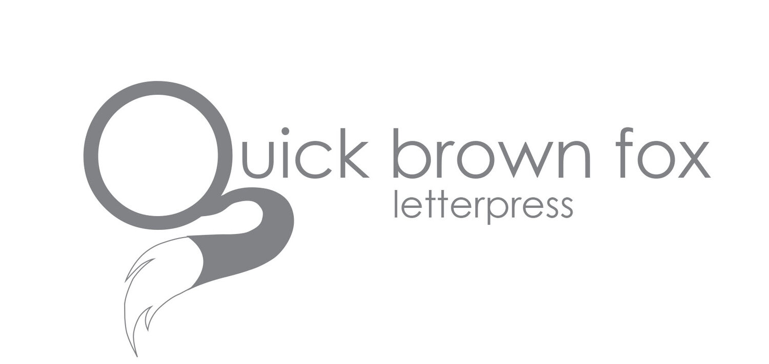 Quick Brown Fox Letterpress