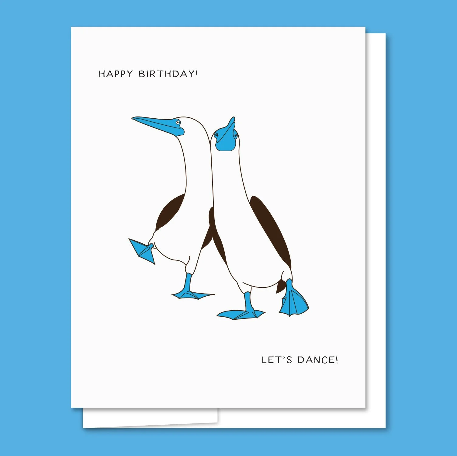 Happy Birthday Booby Card — Quick Brown Fox Letterpress