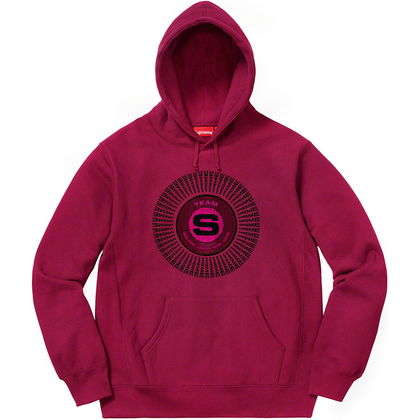 SUPREME Chenille Appliqué Hooded Sweatshirt — La Suprema Calidad