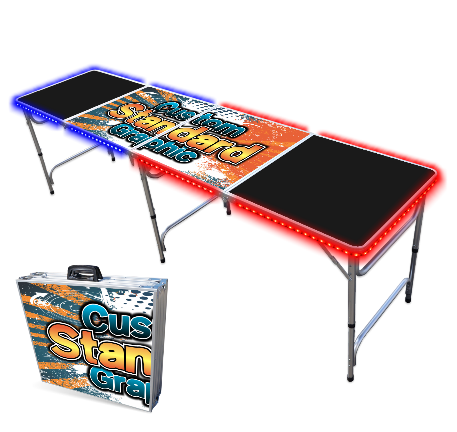 8 Foot Beer Pong Table - Custom Standard Graphic — Beer Pong Tables | Custom Beer Pong Tables | Custom Cornhole Boards | Portable LED Bars | HEXCUPs 8 Foot Beer Pong Table - Custom Standard Graphic — Beer Pong Tables | Custom Beer Pong Tables | Custom Cornhole Boards | Portable LED Bars | HEXCUPs