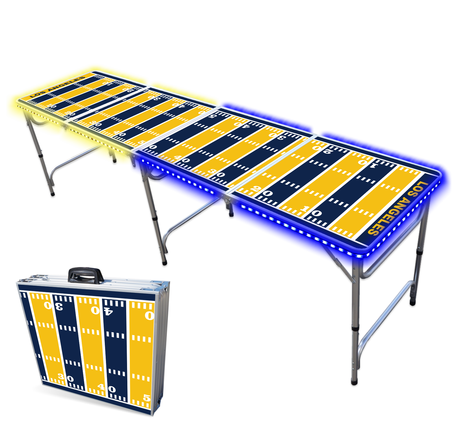 Custom Cornhole Boards, Portable LED Bars, HEXCUPs - Los Angeles Football  Beer Pong Table — Beer Pong Tables