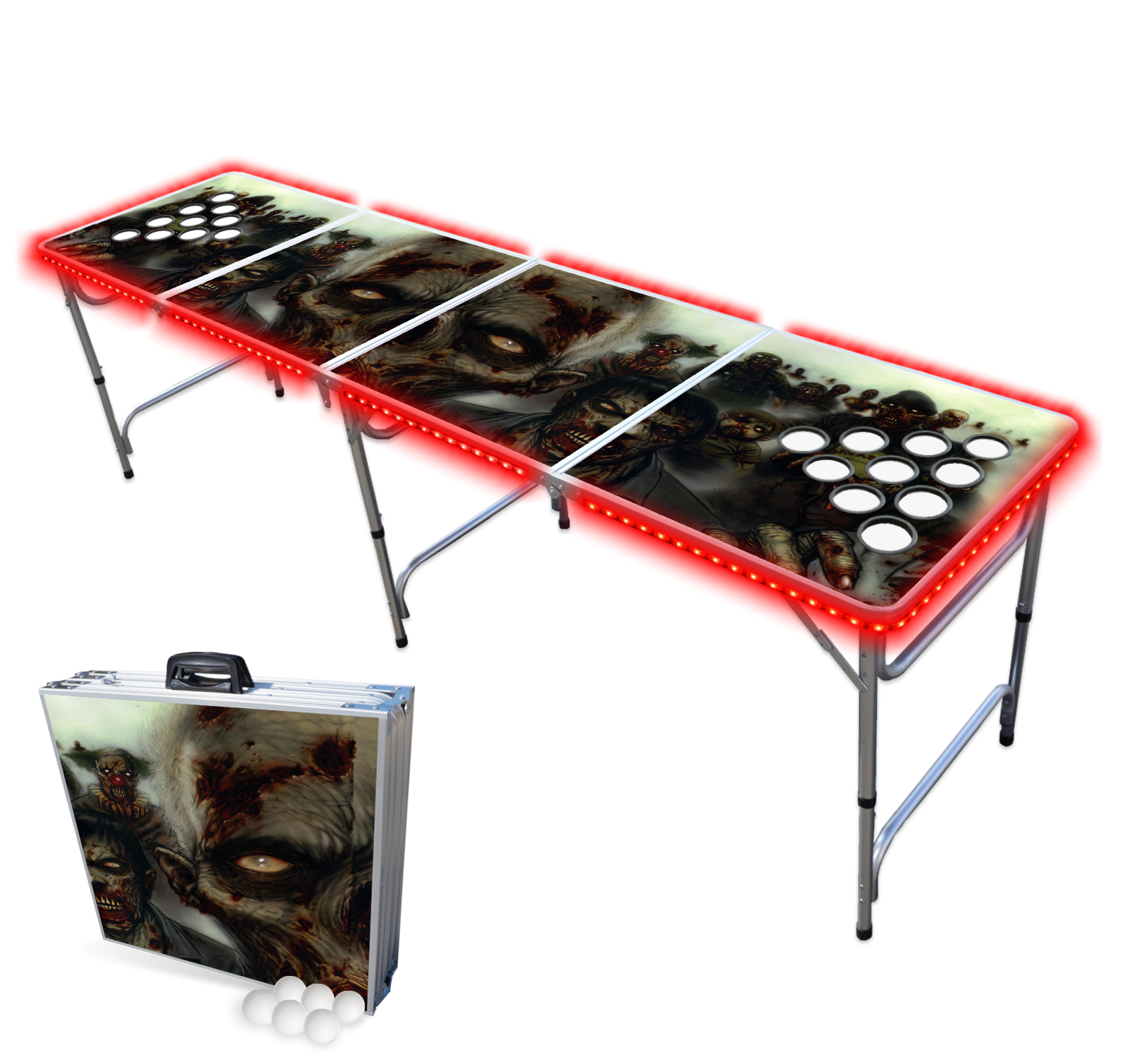 8 Foot Beer Pong Table - Zombie Edition — Beer Pong Tables | Custom Beer  Pong Tables | Custom Cornhole Boards | Portable LED Bars | HEXCUPs
