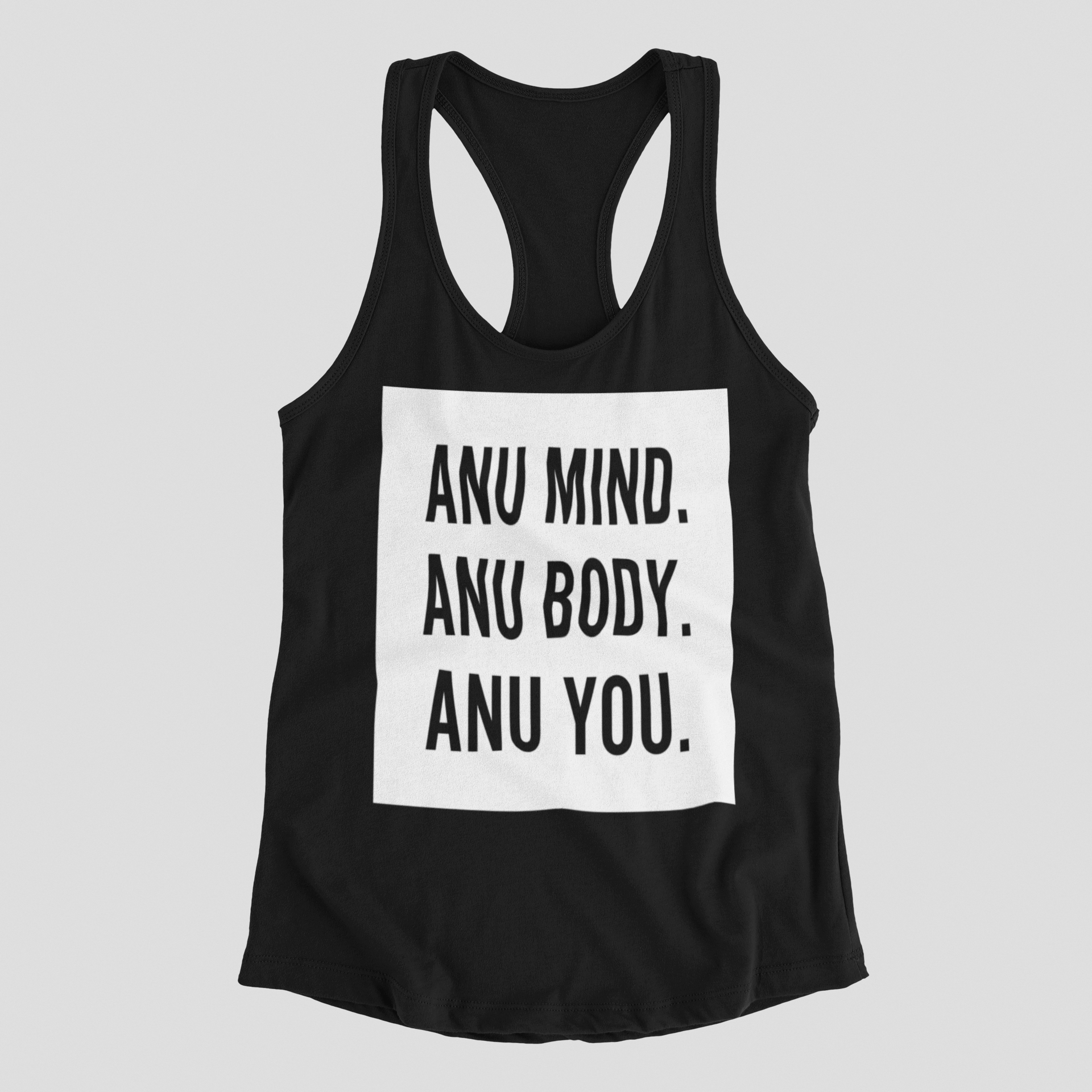 Box Slogan Tank ANU Fitness
