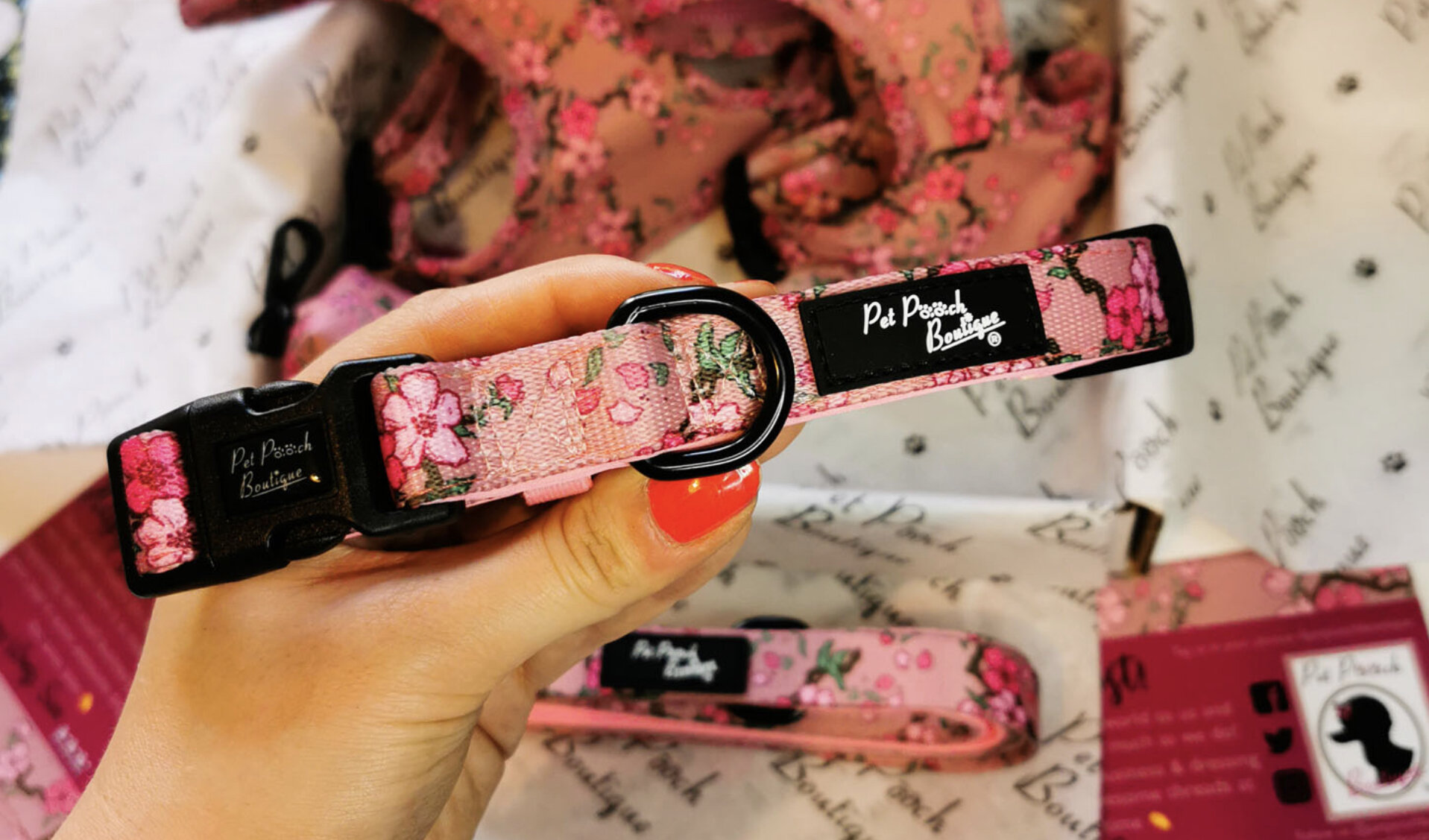Cherry dog collar hotsell
