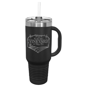 40oz STAINLESS STEEL TUMBLER HANDLE AND STRAW – JOSSLYN
