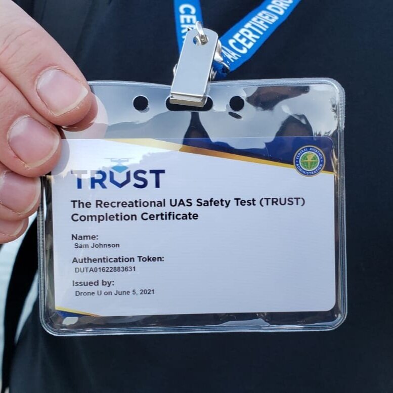 TRUST (The Recreational UAS Safety Completion Card U.S. Drone Registration
