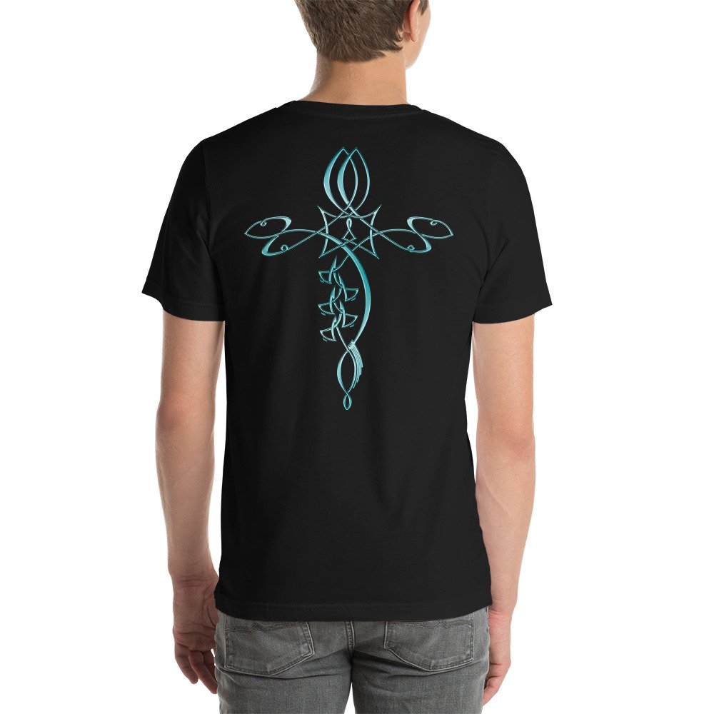 T-Shirt: Celtic Cross (Teal Design) — Forté Handbell Quartet