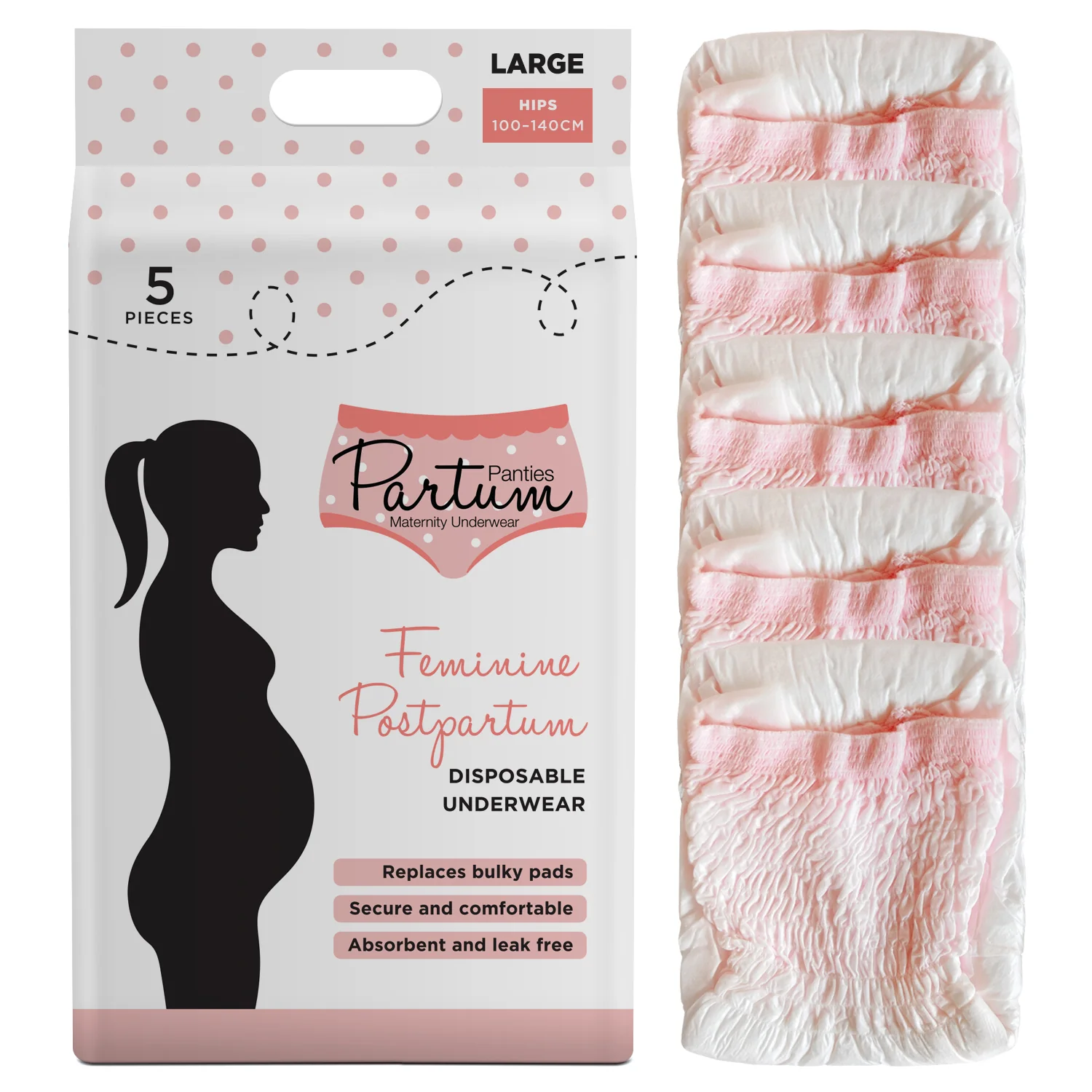 Partum Panties - Disposable postpartum underwear: high waisted