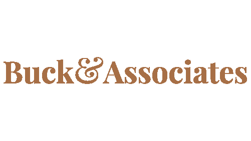 Buck & Associates logo in bronze