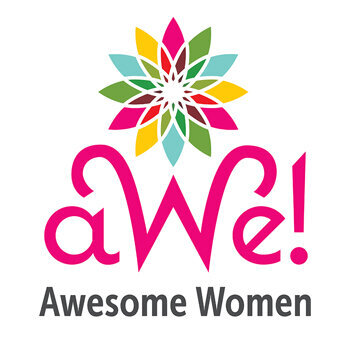 AWE的标志是好玩的、充满活力的和有趣的. 多色的花朵图标在市场营销中以多种方式使用，并成为品牌个性和设计的中心.