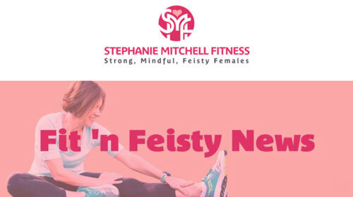 Stephanie Mitchell Fitness uses her logo along with her br和 colors 和 typography to unify her 沟通s. 这是她每周电子邮件营销的报头.