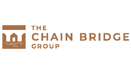 The Chain Bridge Group logo in bronze