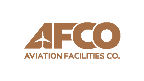 AFCO Aviation facilities Logo in bronze