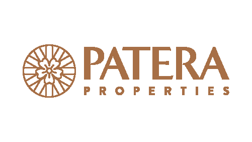 Patera Properties logo in bronze