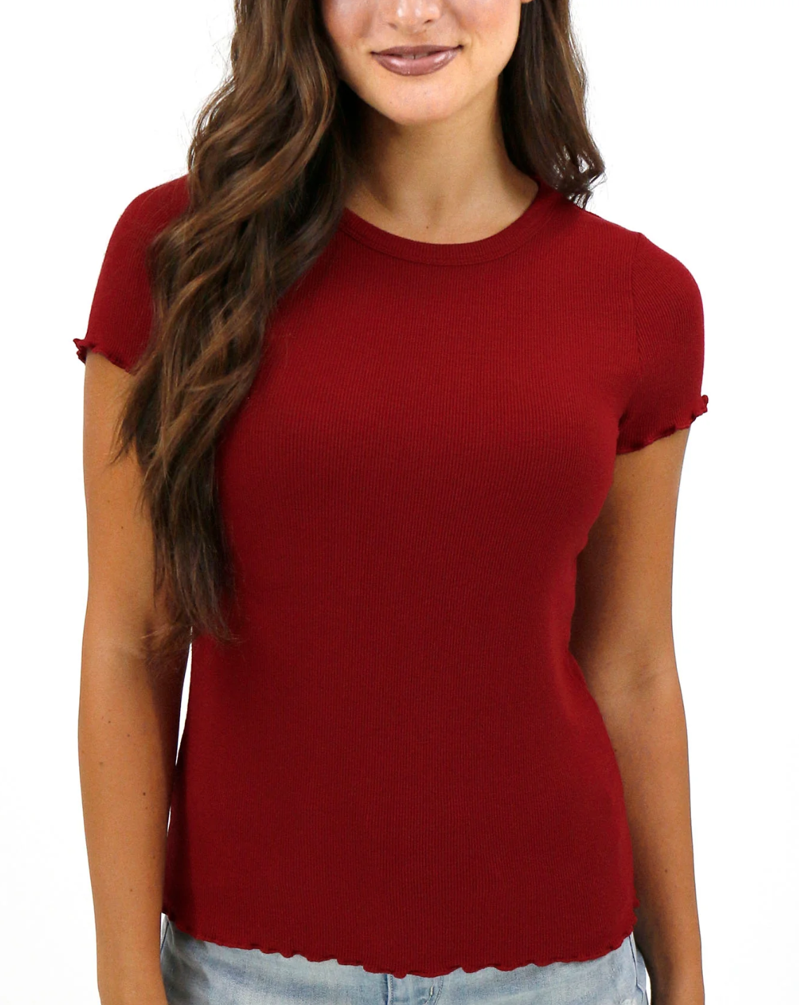 Grace & Lace Fitted Ribbed Tee — 3 Sisters Boutique