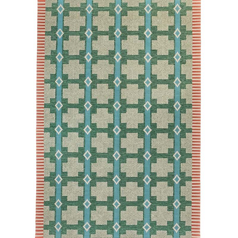 Hikira Flatweave Rug - Green | A Rum Fellow