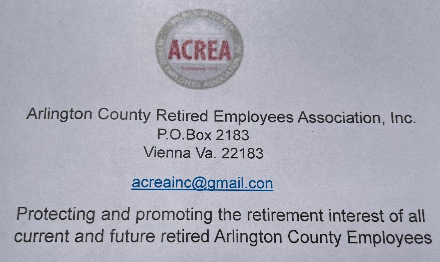 Arlington County Retired Employees Association