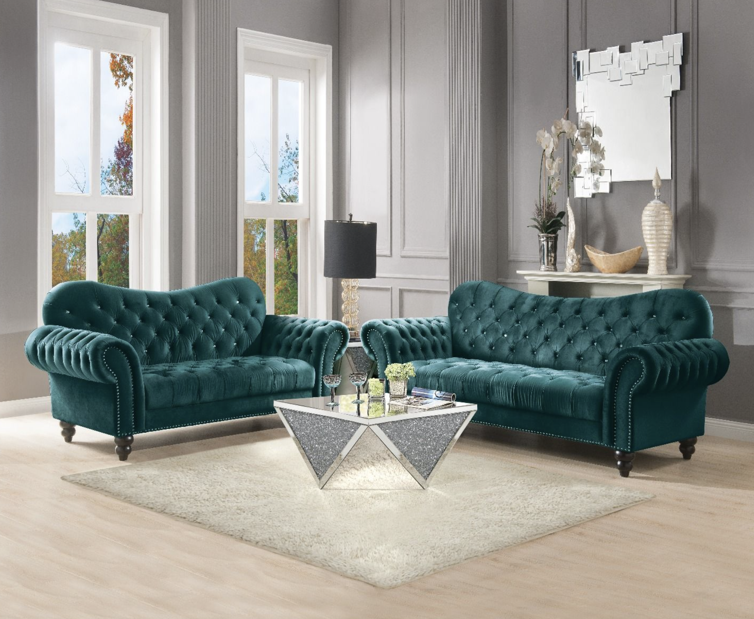 Aggy — SOFA/LOVESEAT SET Furniture IBERIS 2PC